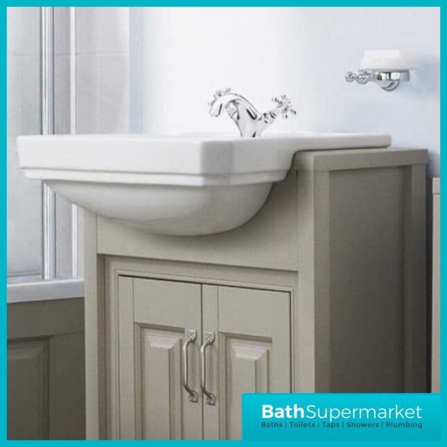 Carlton 560 x 450mm 1TH Semi Recessed Basin - NCS808A