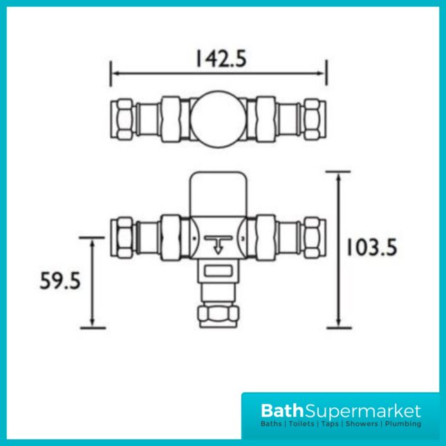 Bristan Commercial MT503 Thermostatic Mixing Valve