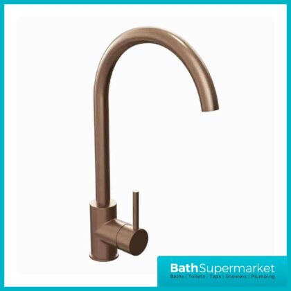 Brushed Copper Swan Neck Kitchen Tap | KTA40