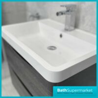 Cassellie Bali Graphite Oak Wall Mounted Unit & Basin 600mm