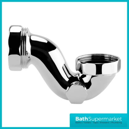 Luxury Polished Chrome Bath P Trap Exposed Shallow