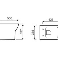 Project Square Back To Wall Pan With Soft Close Seat - Image 3