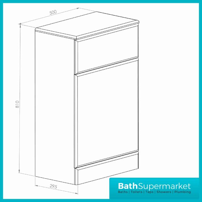 Manza Gloss White Back To Wall WC Unit 600MM