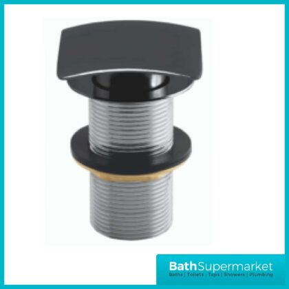 Matt Black Unslotted Click Clack Basin Waste