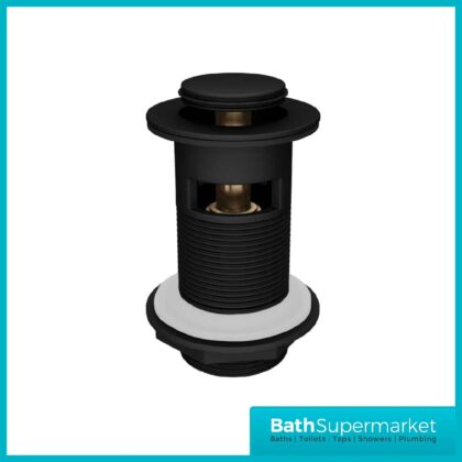 Mono Black Slotted Push Button Pop-Up Basin Waste