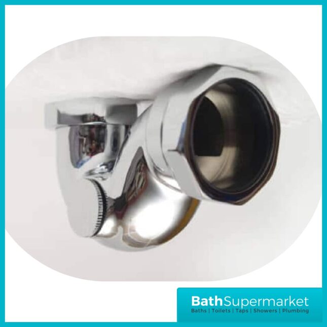 Luxury Polished Chrome Bath P Trap Exposed Shallow