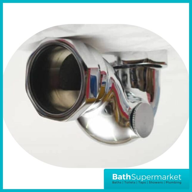 Luxury Polished Chrome Bath P Trap Exposed Shallow