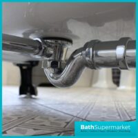 Luxury Polished Chrome Bath P Trap Exposed Shallow