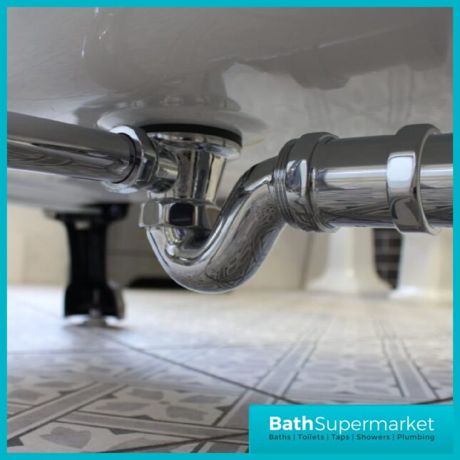 Luxury Polished Chrome Bath P Trap Exposed Shallow