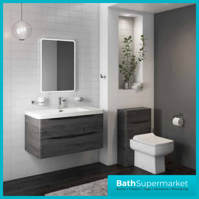 Cassellie Bali 900MM Graphite Oak Wall Mounted Unit | GOWMC894A