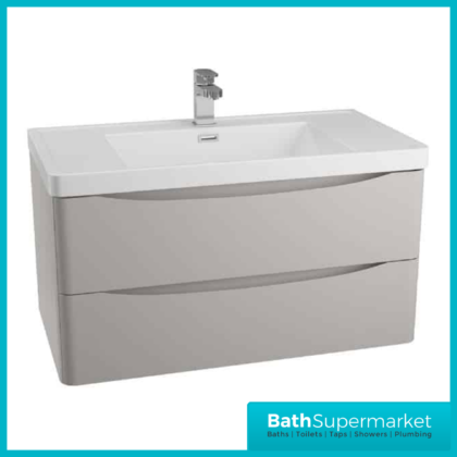 Cassellie Bali 900MM Grey Wall Hung Unit | GRYWMC894A