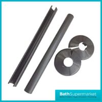 Talon Snappit Radiator Pipe Covers & Collars 200mm Anthracite Grey Pair
