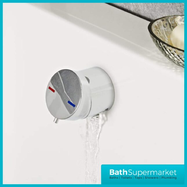 Our Centra fill over flow bath filler is designed for use with baths that are undrilled and works as a way to fill the bath and as a bath waste, connecting directly to your hot and cold water supply No d is required to operate and features a brass construction with a high polished chrome finish, We love this product here at cheeky bathrooms as no bath taps are required leaving a clutter free bath ledge creating a minimalist style