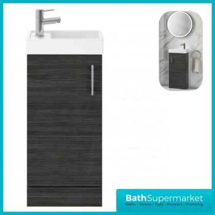 Premier Vault Hacienda Black Floor Standing Unit & Basin 405mm