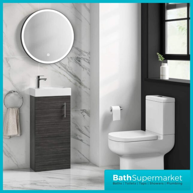 Premier Vault Hacienda Black Floor Standing Unit & Basin 405mm