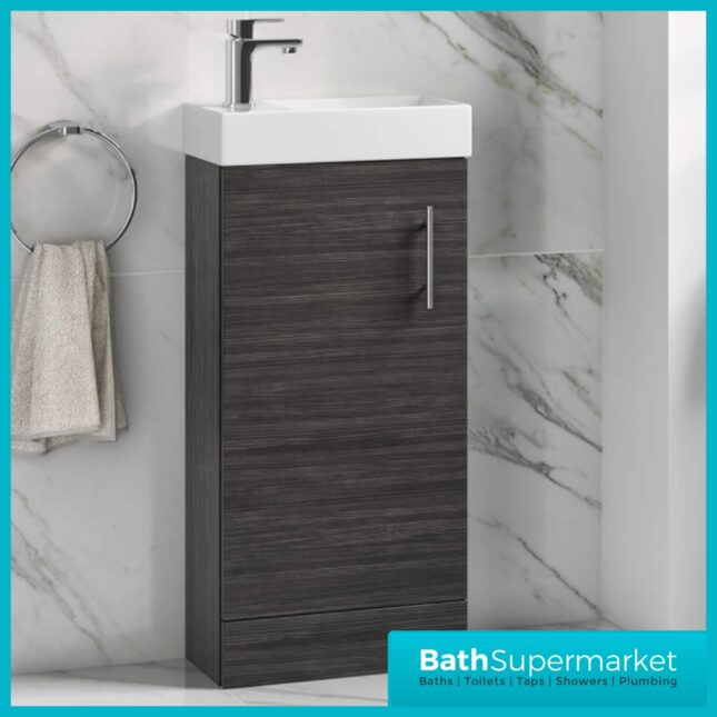 Premier Vault Hacienda Black Floor Standing Unit & Basin 405mm - Image 5