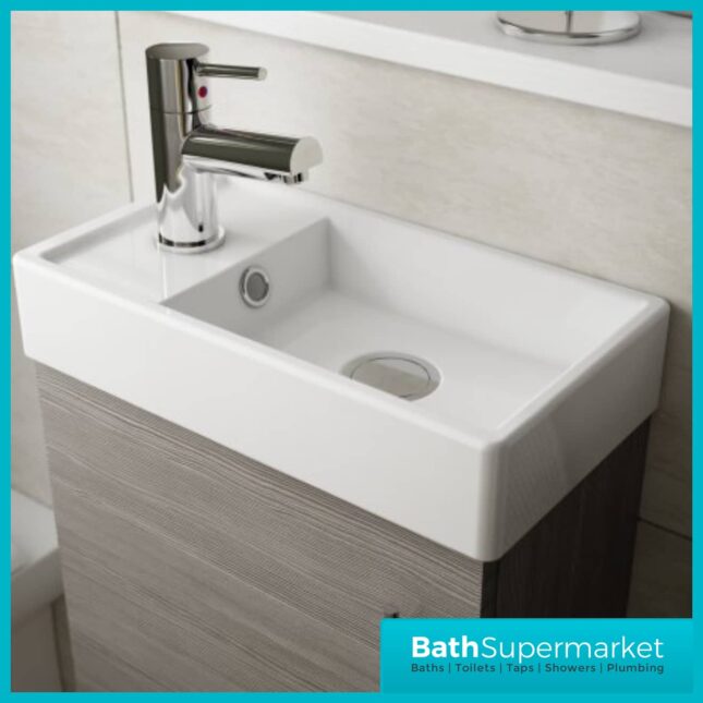 Premier Vault 405MM Grey Avola Floor Standing Unit & Basin | MIN003