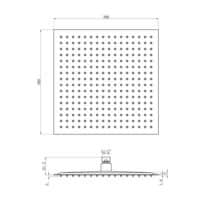 Mono Black Square Stainless Steel Head 300mm - Image 4