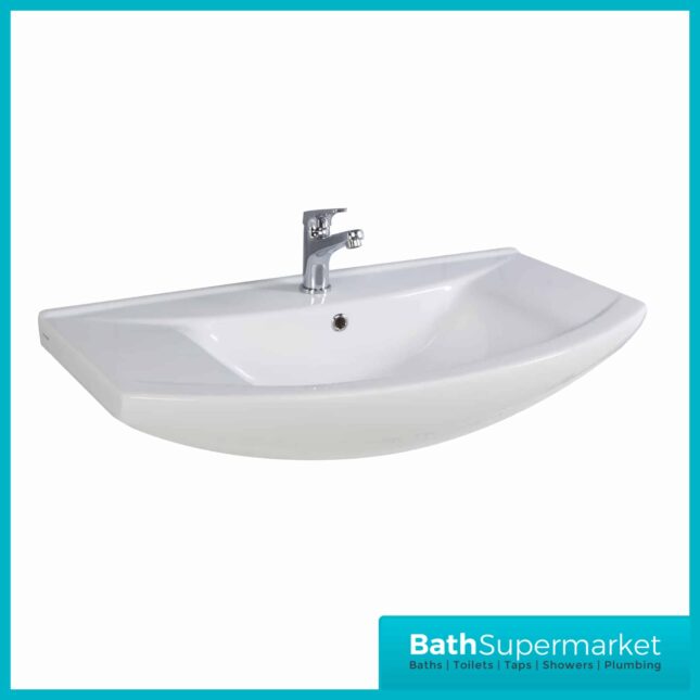 Manza 750MM Gloss White Vanity Unit And Basin