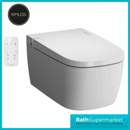 Vitra V-Care Intelligent Smart Wall Hung Pan, Rimless Essential WC & Seat