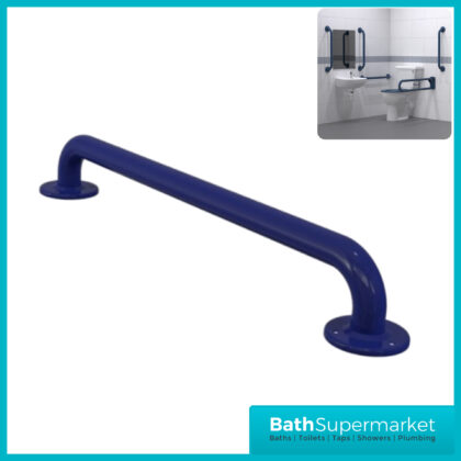 Access Dark Blue Steel Mobility Straight Grab Bar Rail 600mm