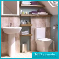 Project Square Toilet & Basin Set Short Projection