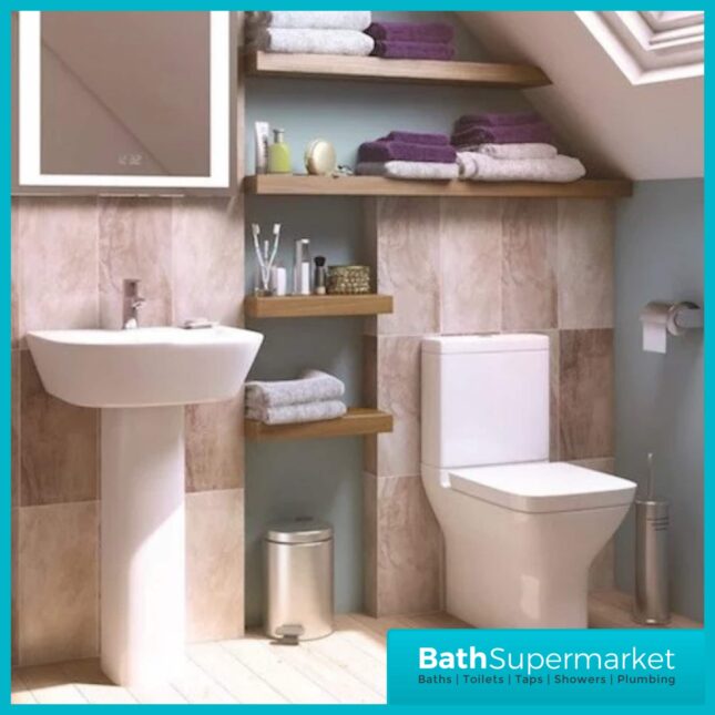 Project Square Toilet & Basin Set Short Projection