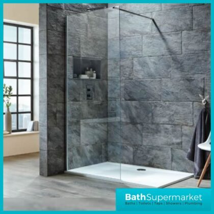 Sognare i8 8mm 2m Tall Easy Clean Glass Wetroom Panel | 600mm -1200mm