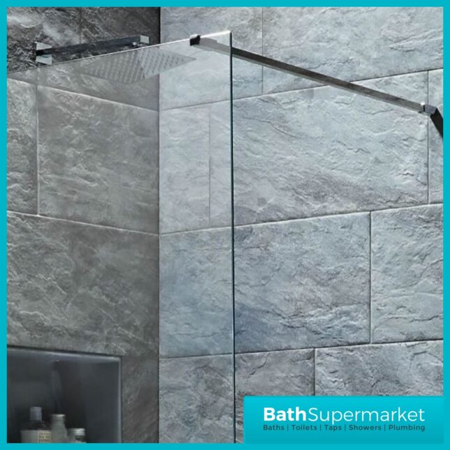 Sognare i8 8mm Easy Clean Glass Wetroom Panel 2m Tall - 600mm -1200mm Width