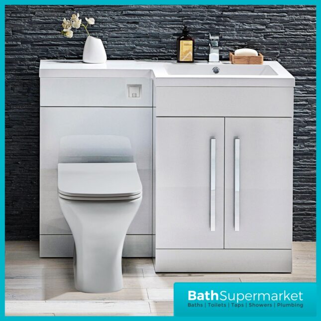 Sognare Mili 1100mm Gloss White L Shape Furniture Pack