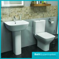 Kartell Project Square Short Projection Toilet & 550mm Basin Set - Image 2