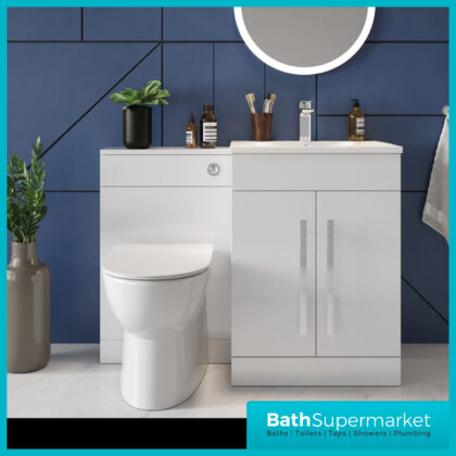 Sognare Mili 1100mm Gloss White L Shape Furniture Pack