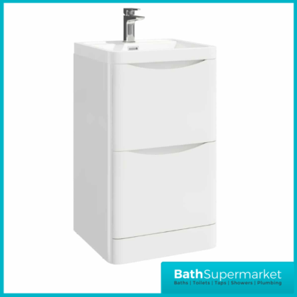 Sognare Cella 500mm High Gloss White Floor Standing Vanity Unit & Basin