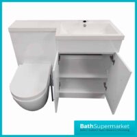 Sognare Mili 1100mm Gloss White L Shape Furniture Pack - Image 5