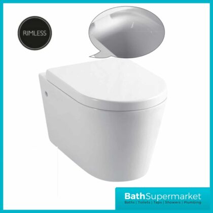 Avis Wall Hung Toilet Pan with Rimless Flush