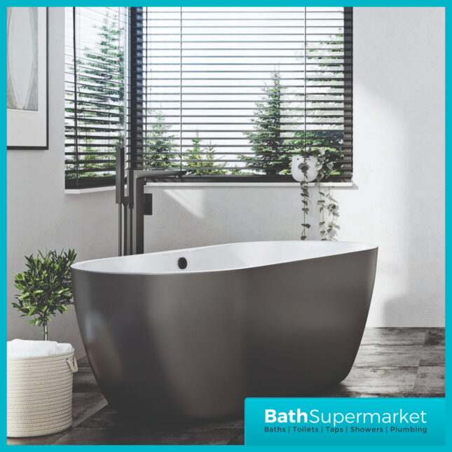 Sognare Muro Black Freestanding Bath Shower Mixer - Image 2