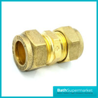Compression Straight coupler (Dia)15mm Brass ( 4 Pack)