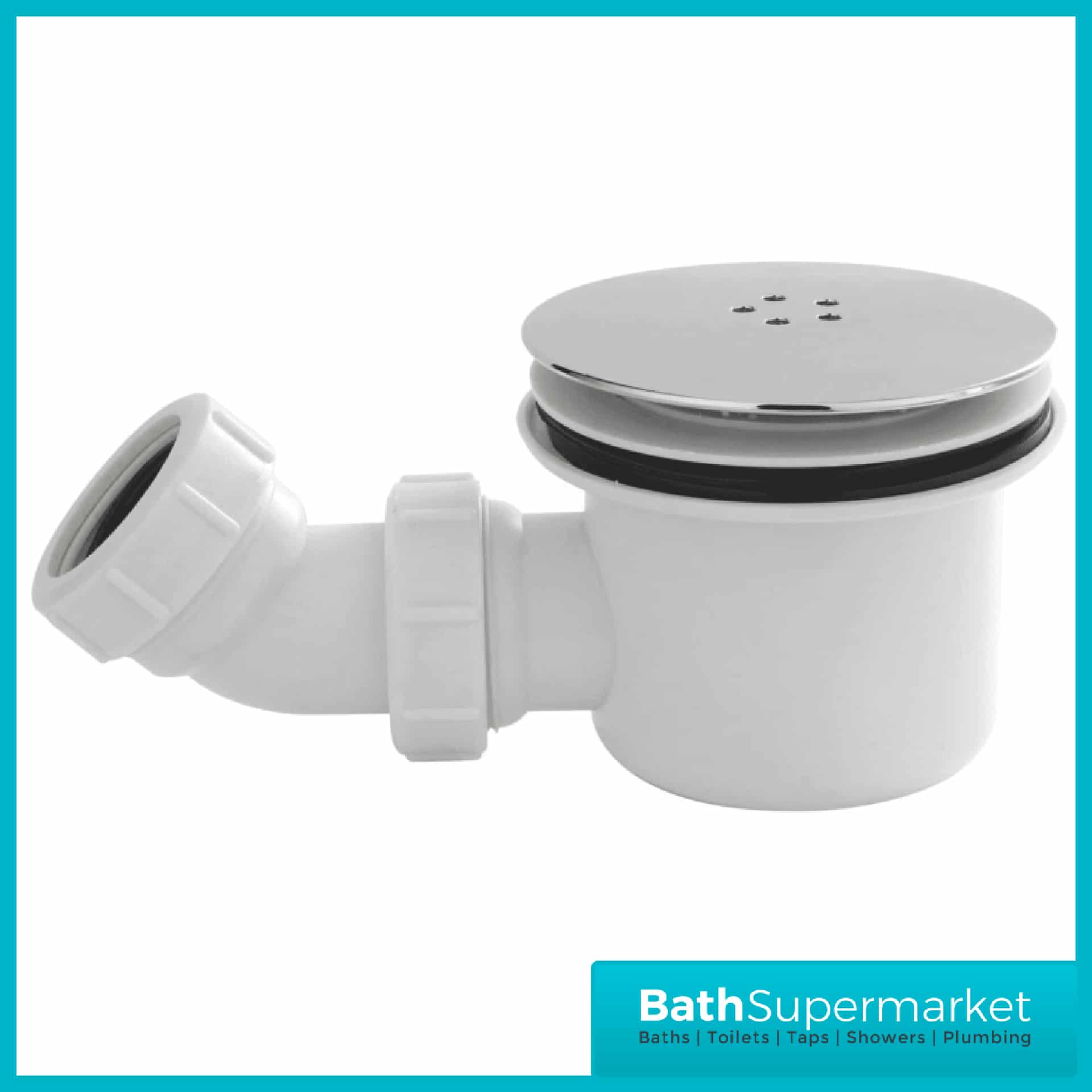 April White Stone Resin Square Shower Tray & Waste 700mm x 700mm