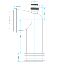 Viva 90° Bend WC Pan Connector (1¼" Adapter) | PP0005/A - Image 2