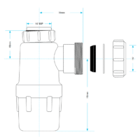 Viva 32mm Easi-Flo Multipurpose Bottle Trap-WTBT3276 - Image 3