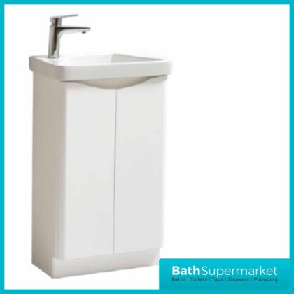 500MM Cayo White Gloss Floorstanding Unit & Basin
