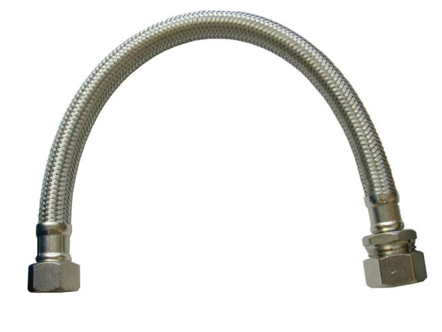 Flexible Tap Connector 15mm x 1/2" 13mm Bore 300mm