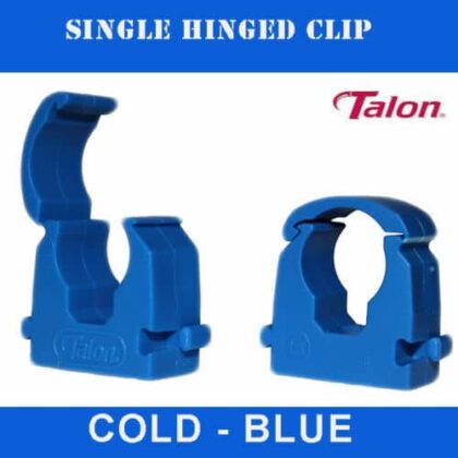 15mm Talon Single Hinged Blue Pipe Clips Bag of 20