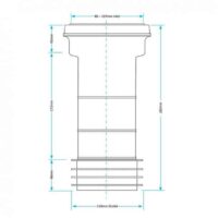 Viva WC Pan Connector, Extended Straight PP0001/B - Image 3