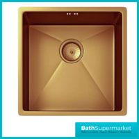 Ellsi Elite Undermounted Sink 440x440 & Wastes Brushed Copper Kitchen Sink
