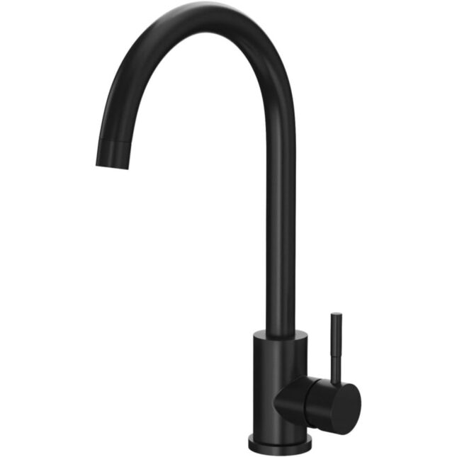 Scudo Manhattan Black Single Lever Kitchen Sink Mixer Tap - Image 6