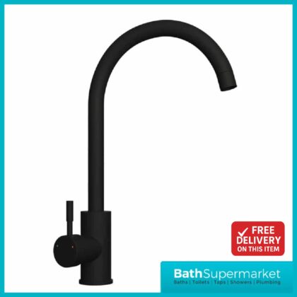 Scudo Manhattan Black Single Lever Kitchen Sink Mixer Tap