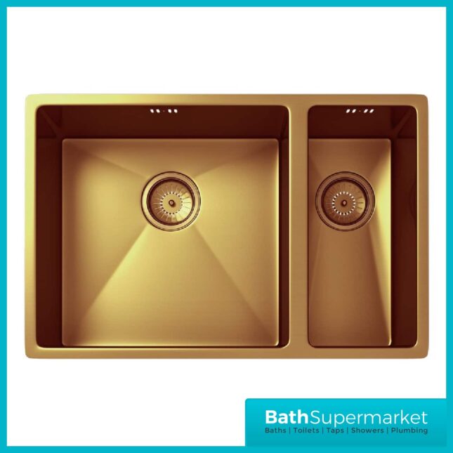 Ellsi 1.5 Bowl Inset Brushed Copper Stainless Steel Sink