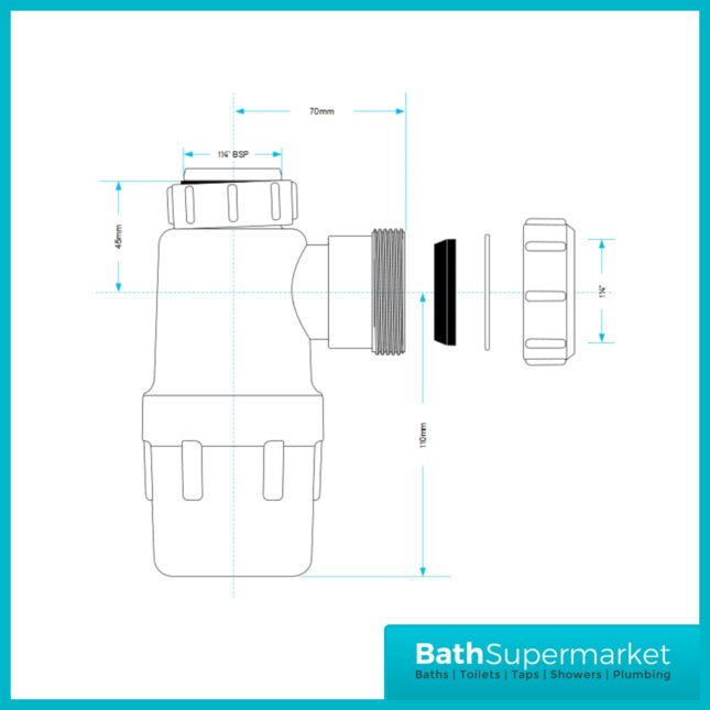 Viva 1½” Bottle Trap | WTBT4076