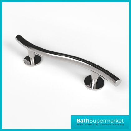 Fitzroy Of London Nymas Polished Stainless Steel Luxury Curved Grab Rail 480mm